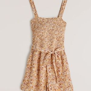 Wide Strap Smocked Romper